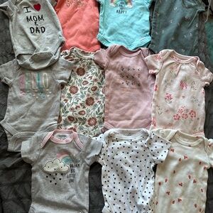 Assorted Colorful Baby Onesies Set